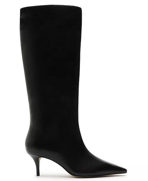 Women's Skye Low Stiletto Leather Calf Boots | Macy's