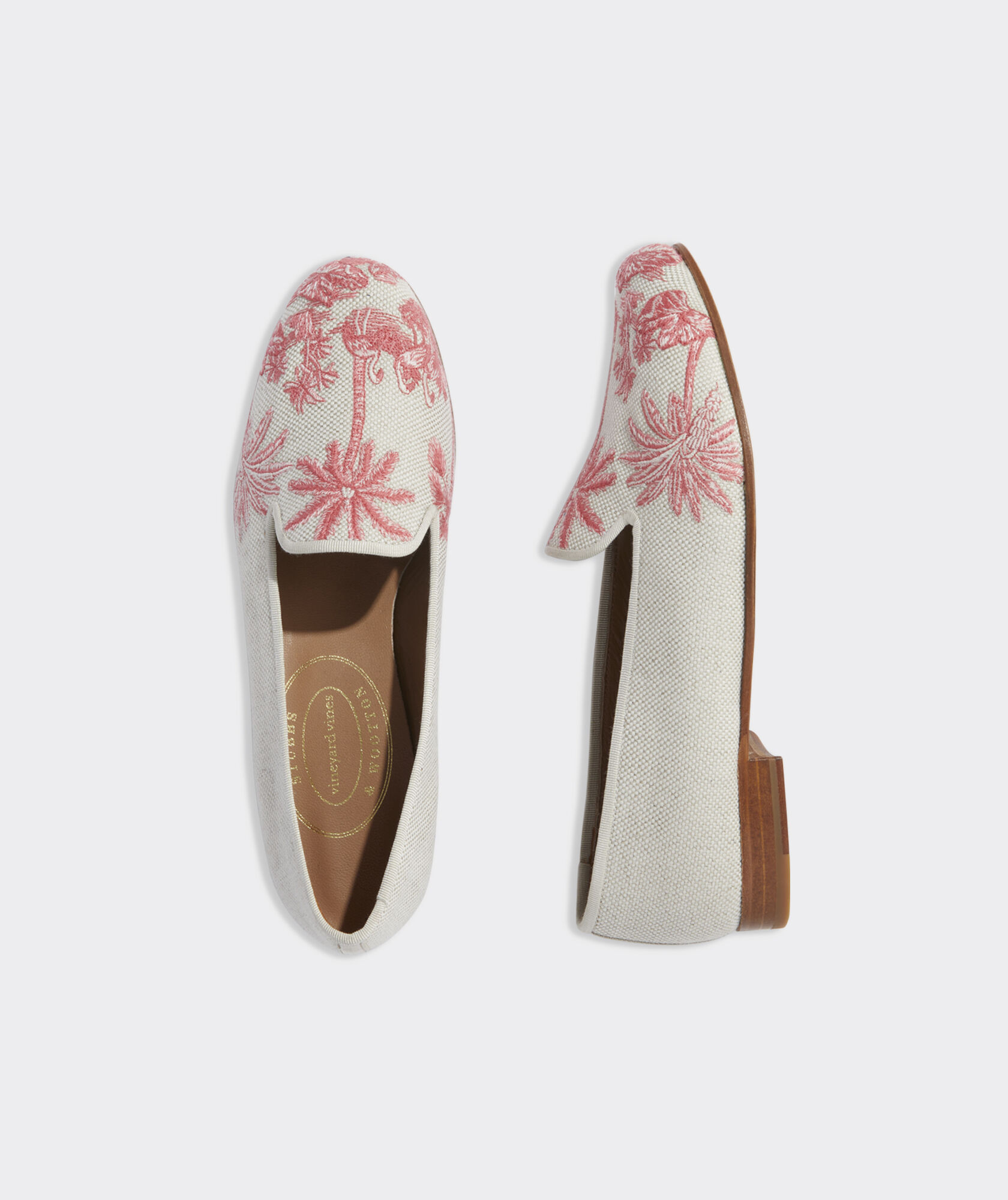 Women's Stubbs & Wootton Embroidered Toile Slippers | vineyard vines