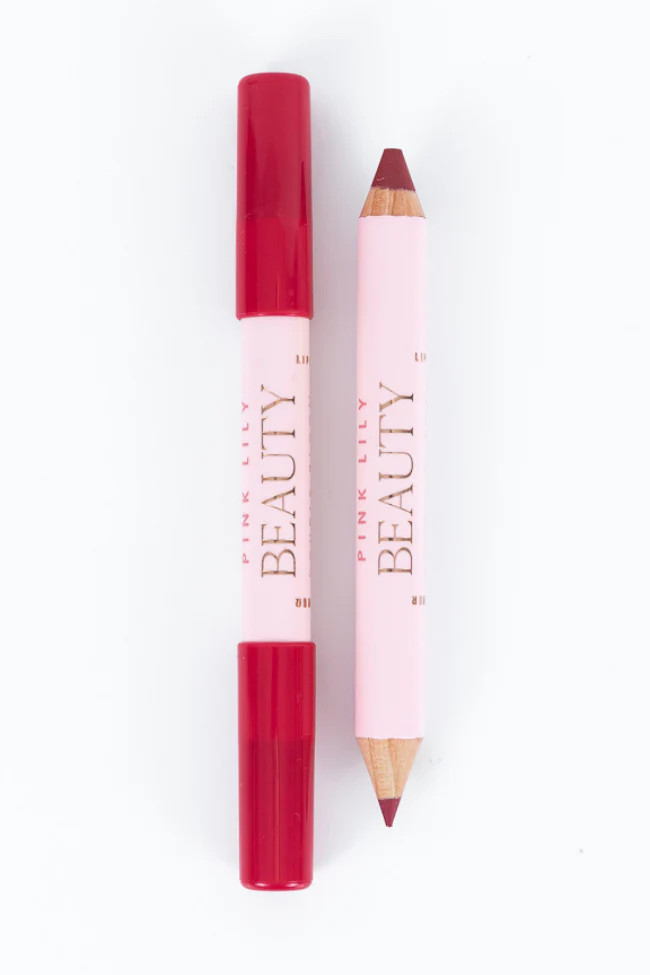 Pink Lily Beauty Double Bloom Dual Lipstick and Lip Liner - Your Berry Best | Pink Lily