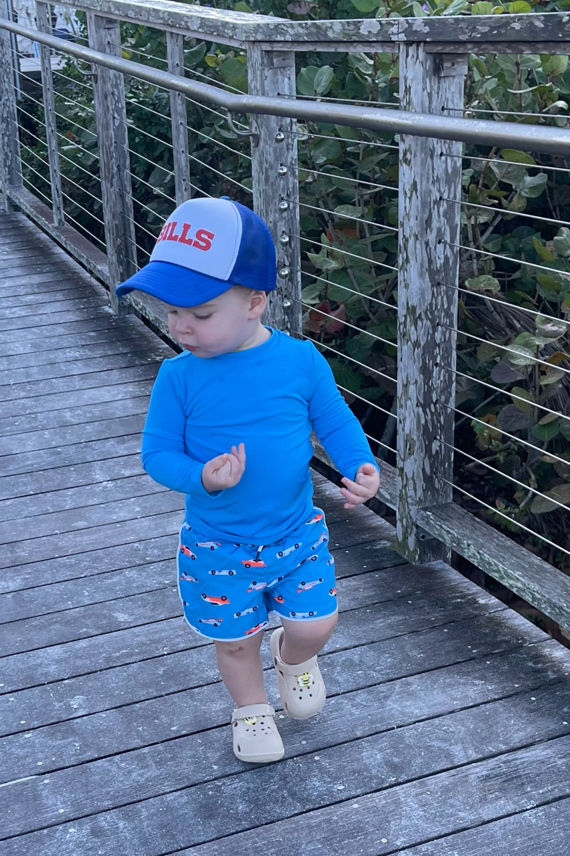Toddler & baby boy cute swim suit set from Target! Shoes are Amazon! Hat is a local boutique. Beach pool swim vacation outfit style blue 

#LTKKids #LTKBaby