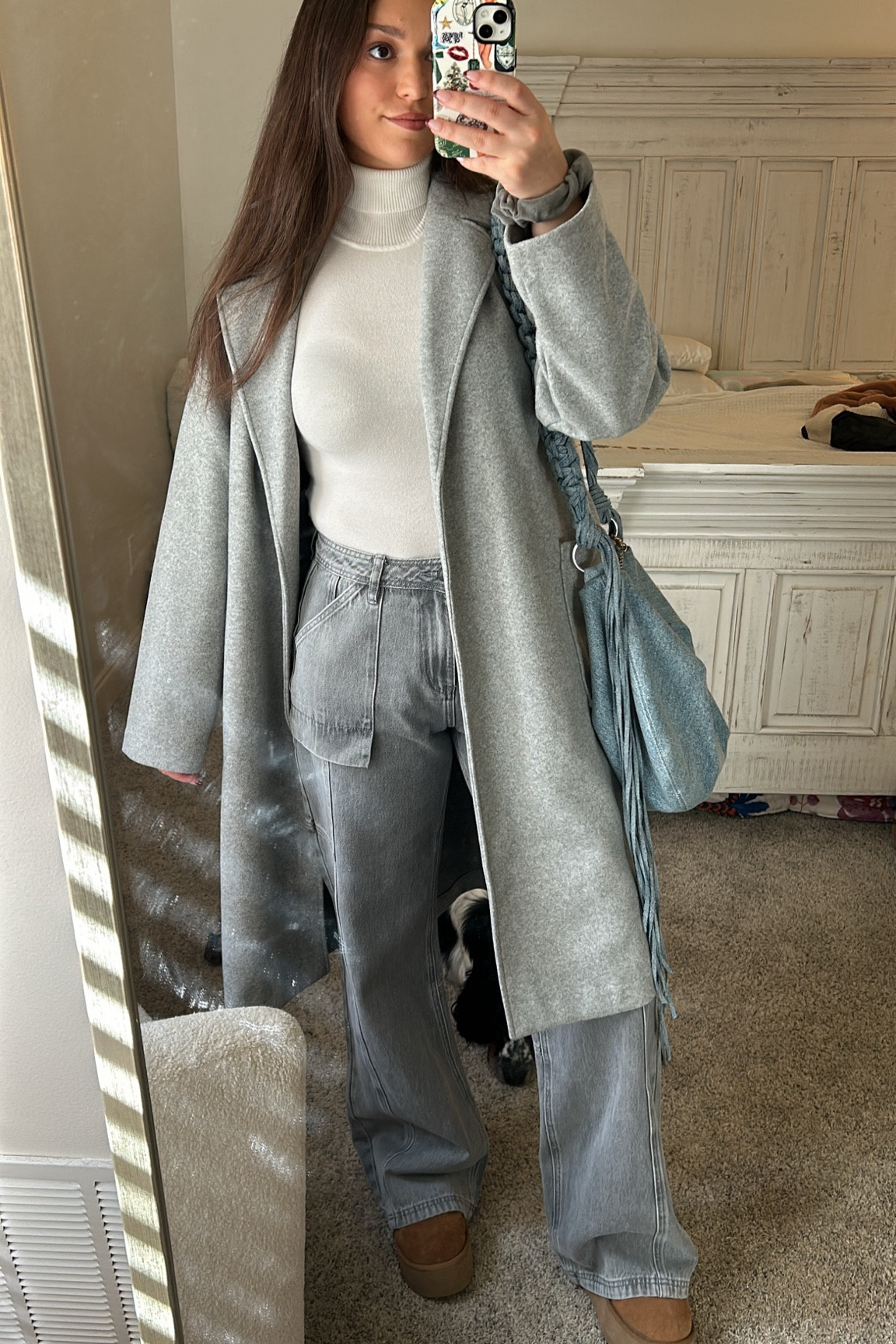 GAP trench, Princess Polly jeans, Anthropologie bag and Uggs ☺️ 

#LTKCyberWeek