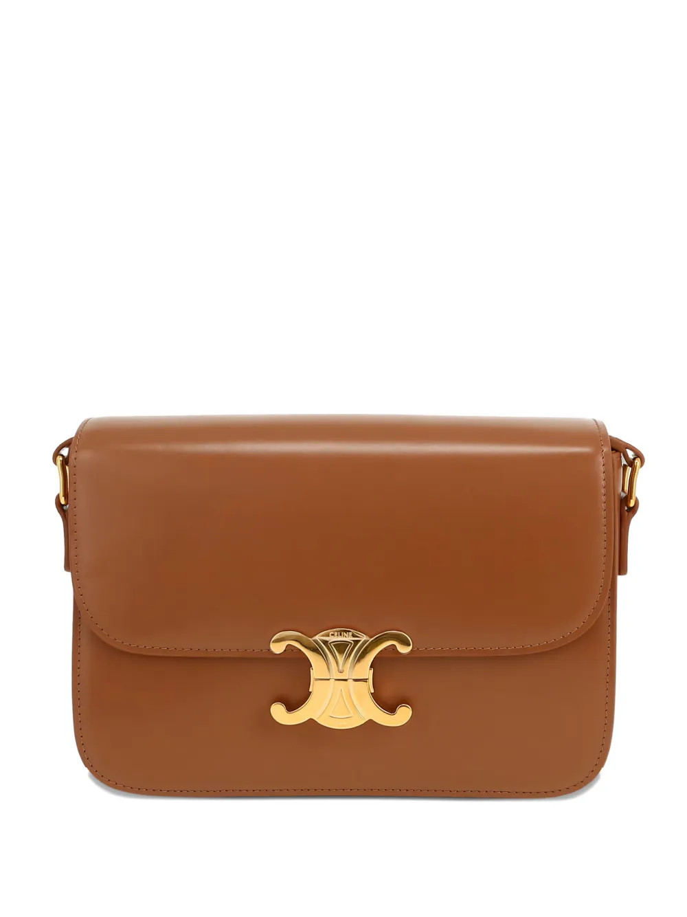 Celine Pre-Owned 2020s Triomphe leather cross-body bag - Brown | Farfetch Global