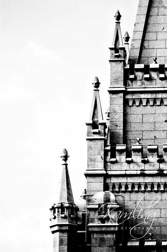 Ascending in black and white - Salt Lake City LDS Temple - Digital Photography download | Etsy (US)