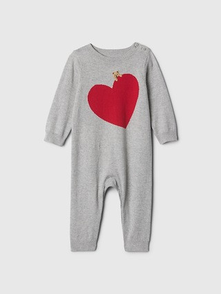 Baby Bear Heart Sweater One-Piece | Gap (US)