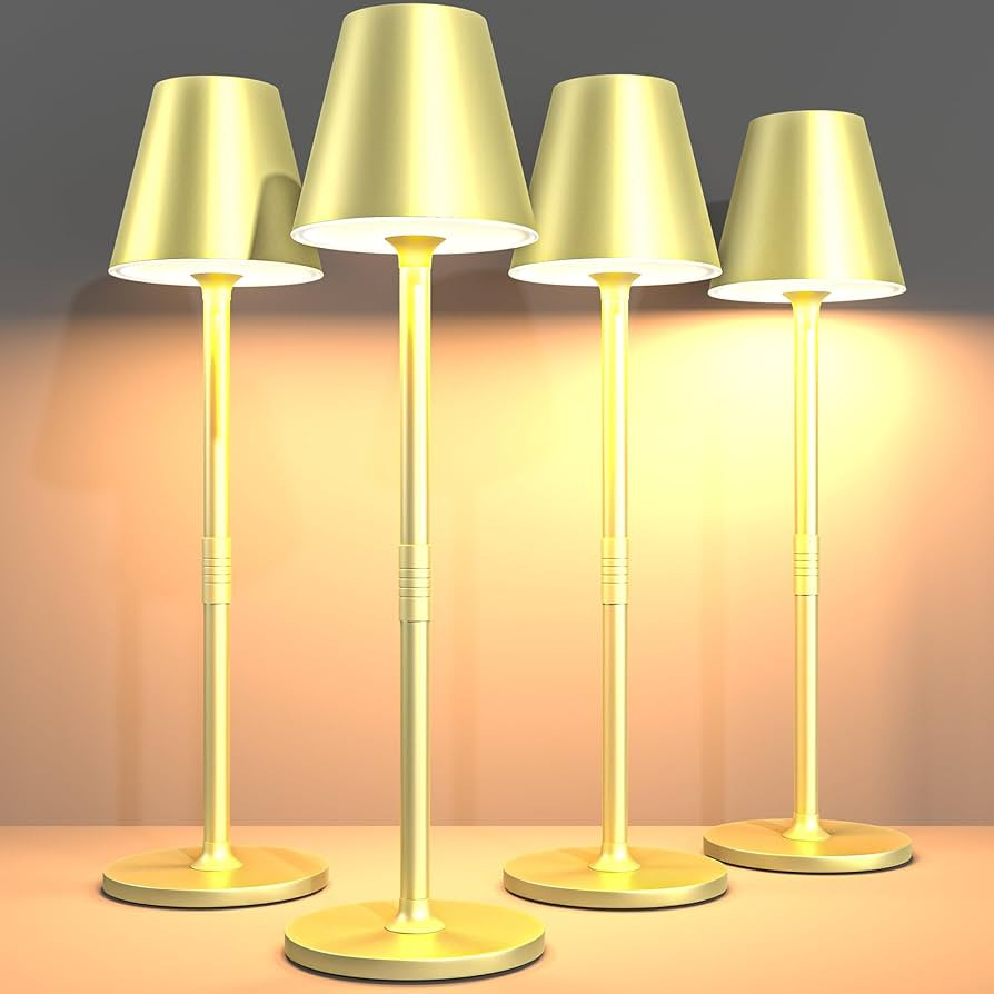 Timjorman LED CordlessTable Lamp,4000mAh Rechargeable Battery Desk lamp,3 Level Brightness Night ... | Amazon (US)