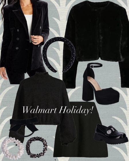 #WalmartPartner Walmart Fashion Holiday Finds! @WalmartFashion #WalmartFashion @Walmart 

#holidayoutfit #holidaydresses velvet pumps, hair bow, Christmas dresses,  Christmas outfits 

#LTKHoliday