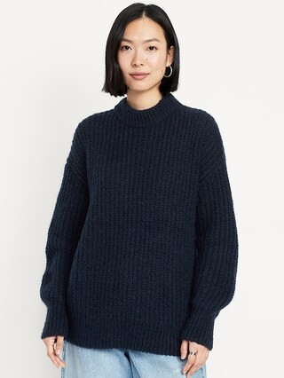 Loose Shaker-Stitch Tunic Sweater | Old Navy (US)