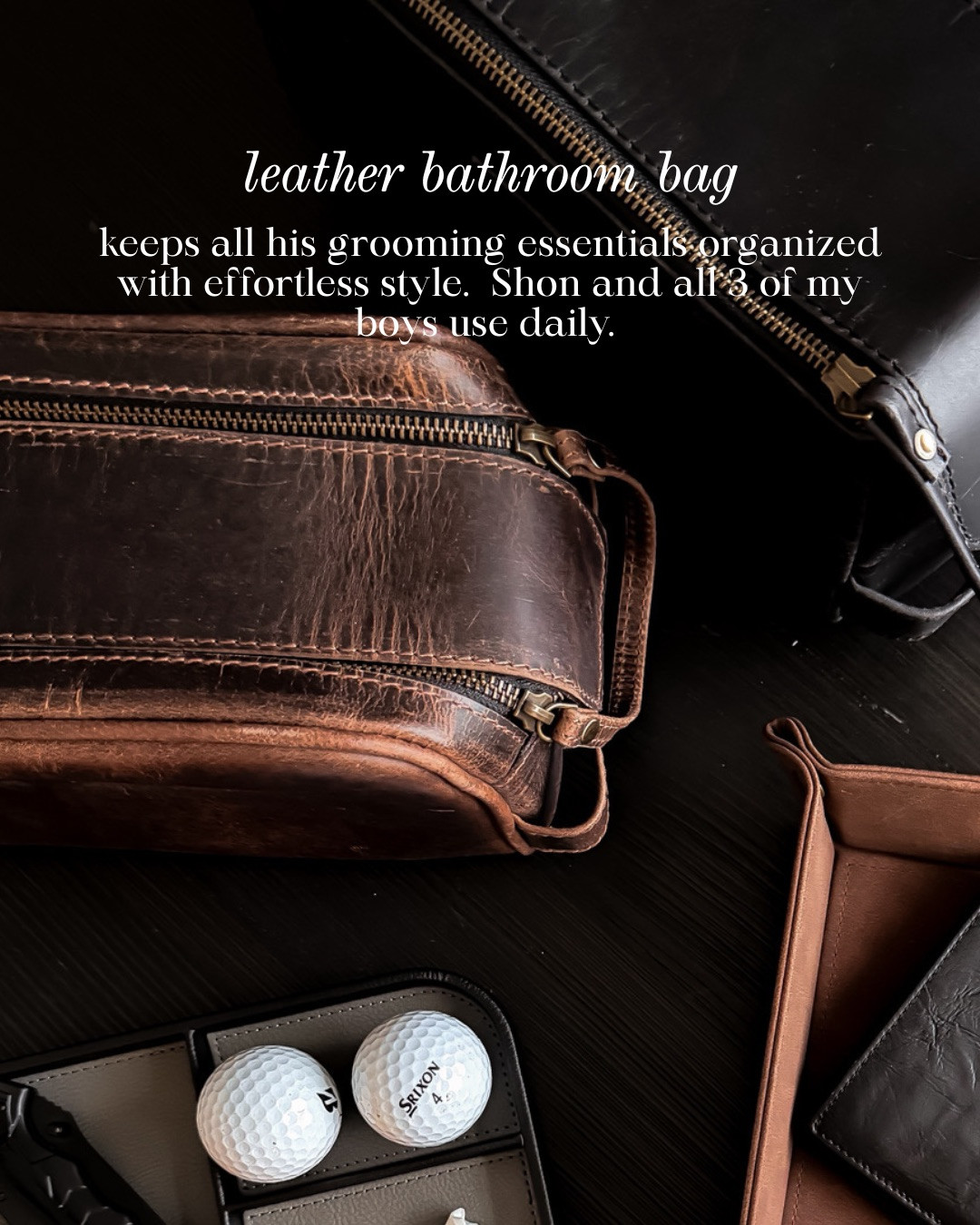 LEATHER BATHROOM BAG — CLASSIC, DURABLE, AND DAILY USE!

Keeps all his grooming essentials organized with effortless style. Shon and all 3 of my boys use this daily — a timeless piece that only gets better with age.

#Amazon #TheHillaryStyle #LeatherToiletryBag #GroomingEssentials #MensGiftGuide #TravelEssentials #DailyUseFavorites #HolidayGifting #NeutralStyle #FunctionalGifts 

 #LTKGiftGuide #LTKSeasonal #LTKOver40