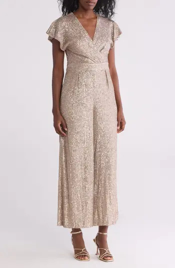 Sequin Flutter Sleeve Jumpsuit | Nordstrom Rack