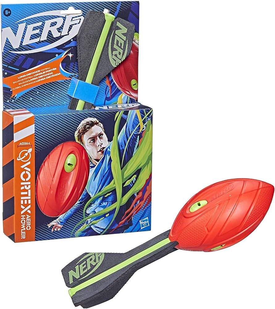 NERF Vortex Aero Howler Foam Ball, Classic Long-Distance Football, Flight-Optimizing Tail, Whistl... | Amazon (US)