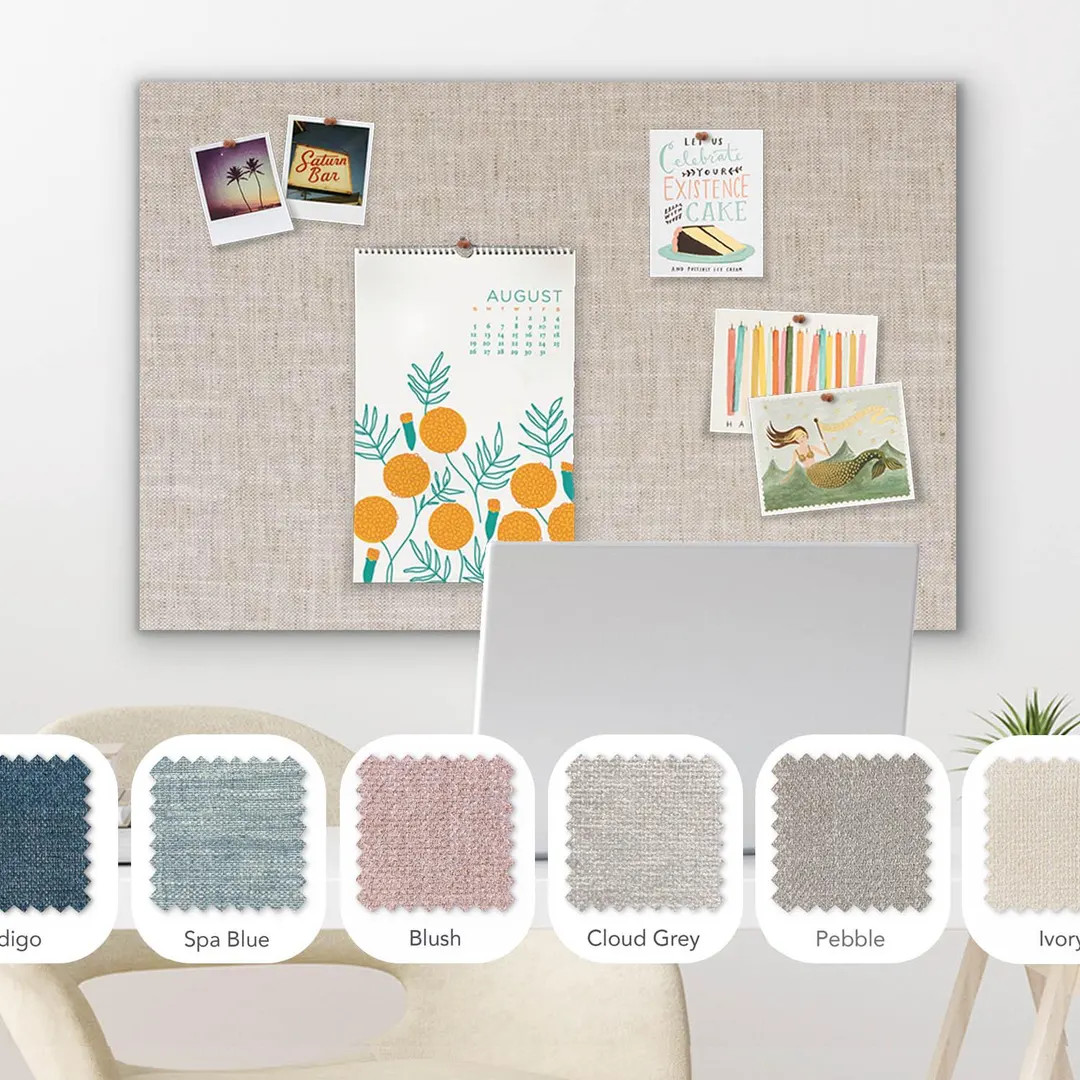 Frameless Linen Pin Board - (36" X 24") - Gallery Wrapped Bulletin Board - Etsy | Etsy (Global)