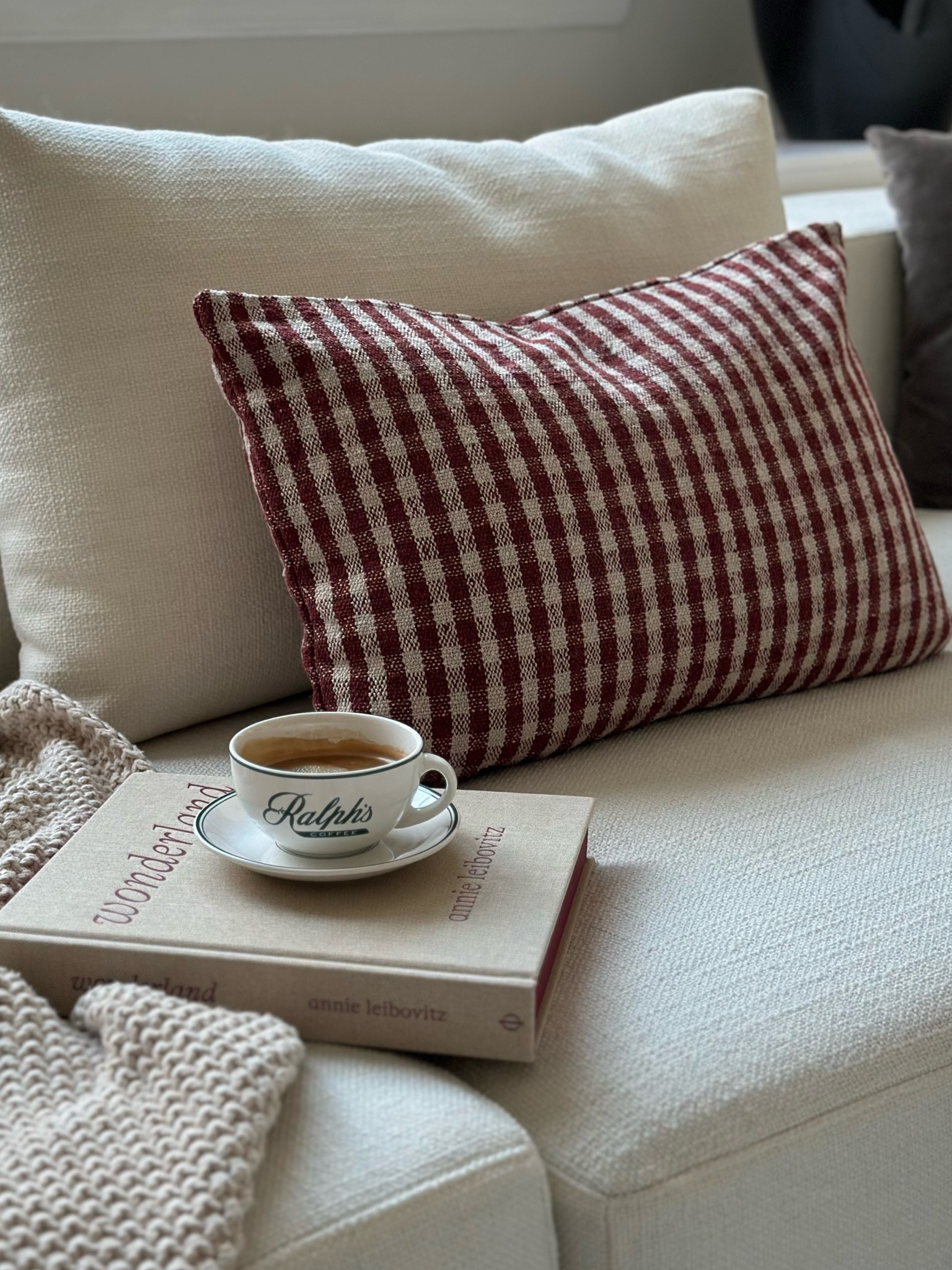 Red Gingham Lumbar Pillow ♥️