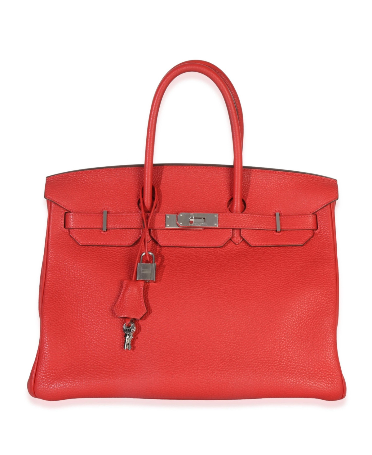 Pre-Owned HERMES Rouge Casaque Togo Birkin 35 Phw - Red | Macy's