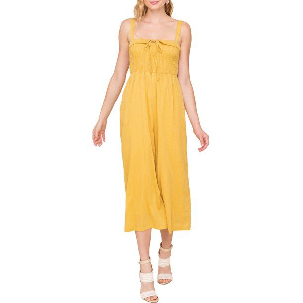 Lush Clothing Women’s Wide Leg Crop Jumpsuit | Walmart (US)