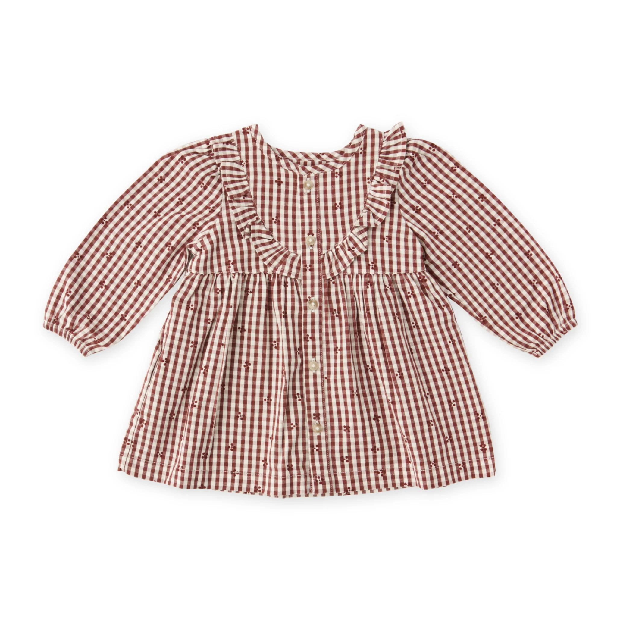 Printed Gingham Dress - Mulberry Clover | Pehr