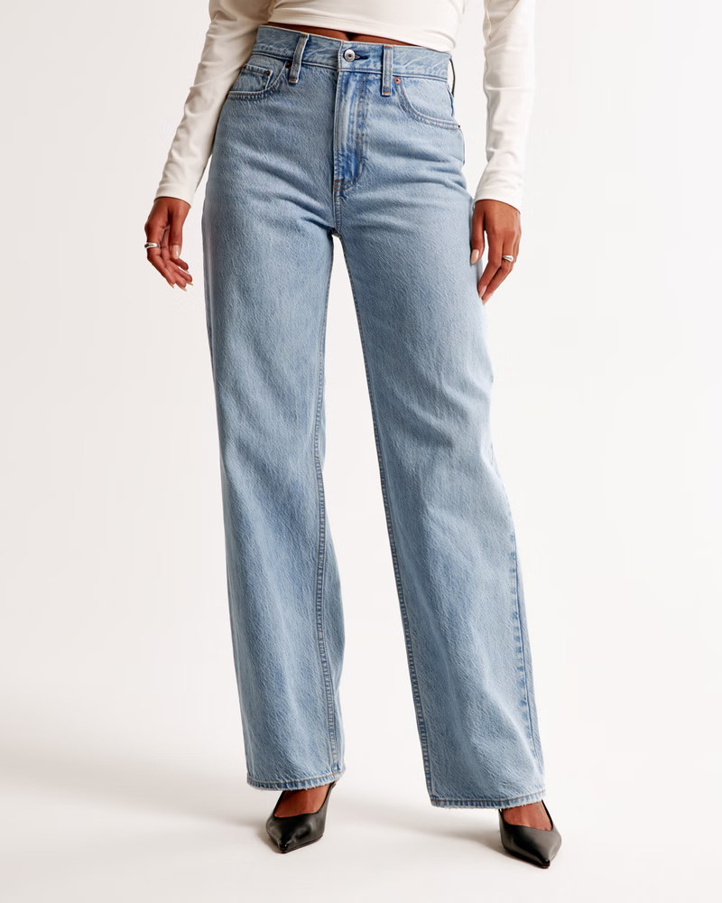 Women's High Rise Loose Jean | Women's Bottoms | Abercrombie.com | Abercrombie & Fitch (US)