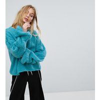 OneOn - Pull tricoté main à manches en maille torsadée - Bleu | ASOS FR