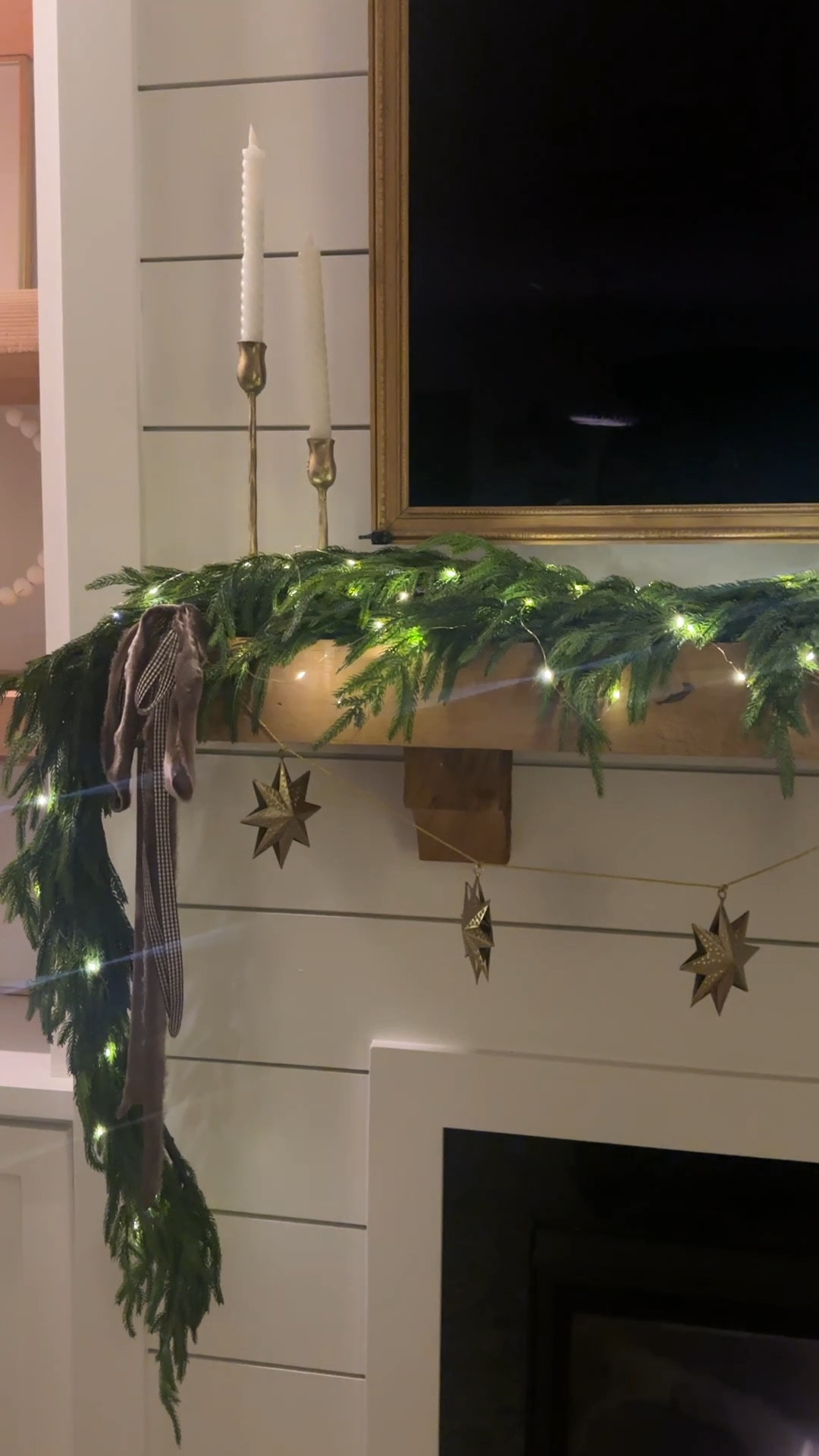 Christmas mantle, Christmas garland, Christmas decor, holiday decor, star garland, stocking tags, stockings 

#LTKHome #LTKSeasonal #LTKHoliday