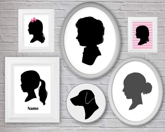 Custom Silhouette Portrait- Digital Files Only, Child Portrait, Kids Silhouette, Unique Gift, Pri... | Etsy (US)