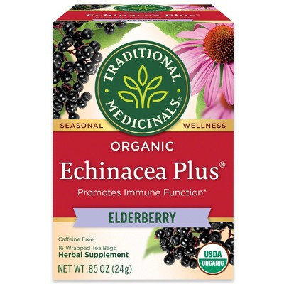 Traditional Medicinals Echicancea Plus Elderberry Tea Bags - 16ct | Target