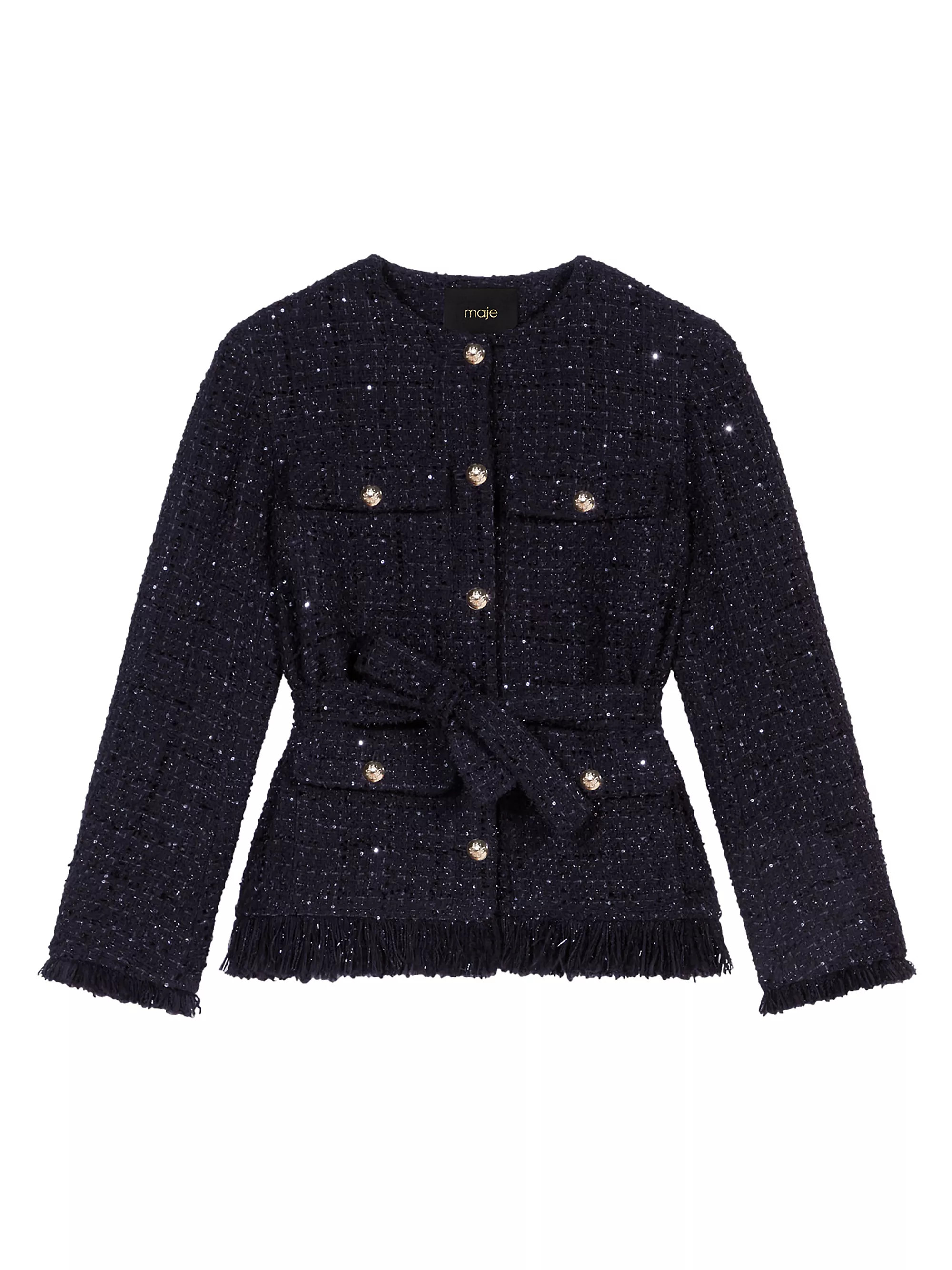 Sequined Tweed Jacket | Saks Fifth Avenue