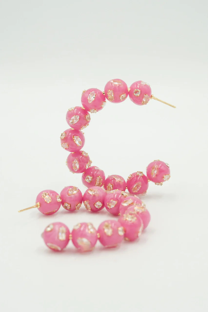 Lola Pink Hoops | Dos Femmes, LLC