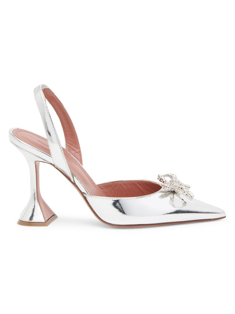 Rosie Metallic Leather Crystal-Embellished Slingback Pumps | Saks Fifth Avenue