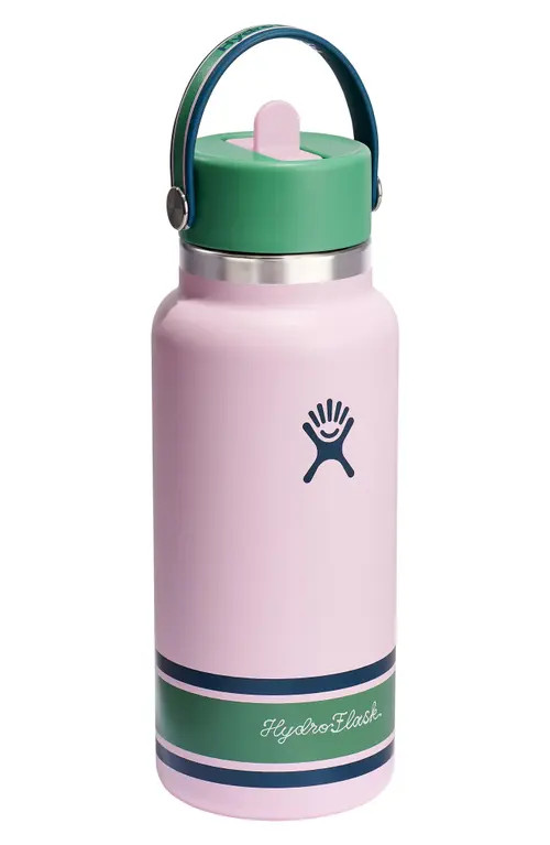 Hydro Flask 32-Ounce Wide Mouth Flex Straw Cap Water Bottle in Campus Pink at Nordstrom, Size 32 Oz | Nordstrom