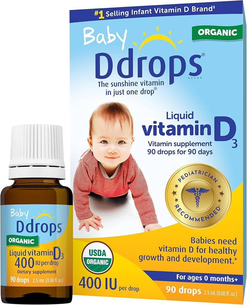 Ddrops Baby 400 IU, Vitamin D, 90 Drops 2.5mL (0.08 Fl. Oz (Pack of 1)) | Amazon (US)