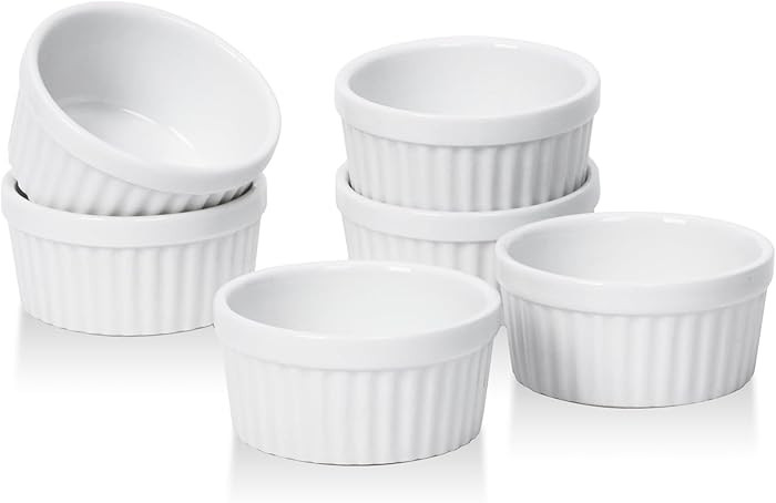 Dipping Bowls 1.5 oz, Sauce Cups Mini Ramekins, Tiny Ramekin Porcelain Souffle Dish, Dessert Cups... | Amazon (US)