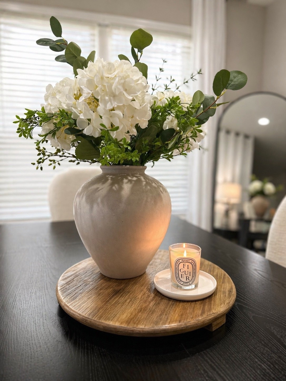 Chic Natural Like  Faux Arrangement - Eucalyptus & White Hydrangea Flowers, Large Artificial Floral Greenery Centerpieces for Tables, Modern Farmhouse Decor for Dining Room, Kitchen & Coffee Table, 30 inches Tall


#LTKvlog #LTKHome #LTKselfcare