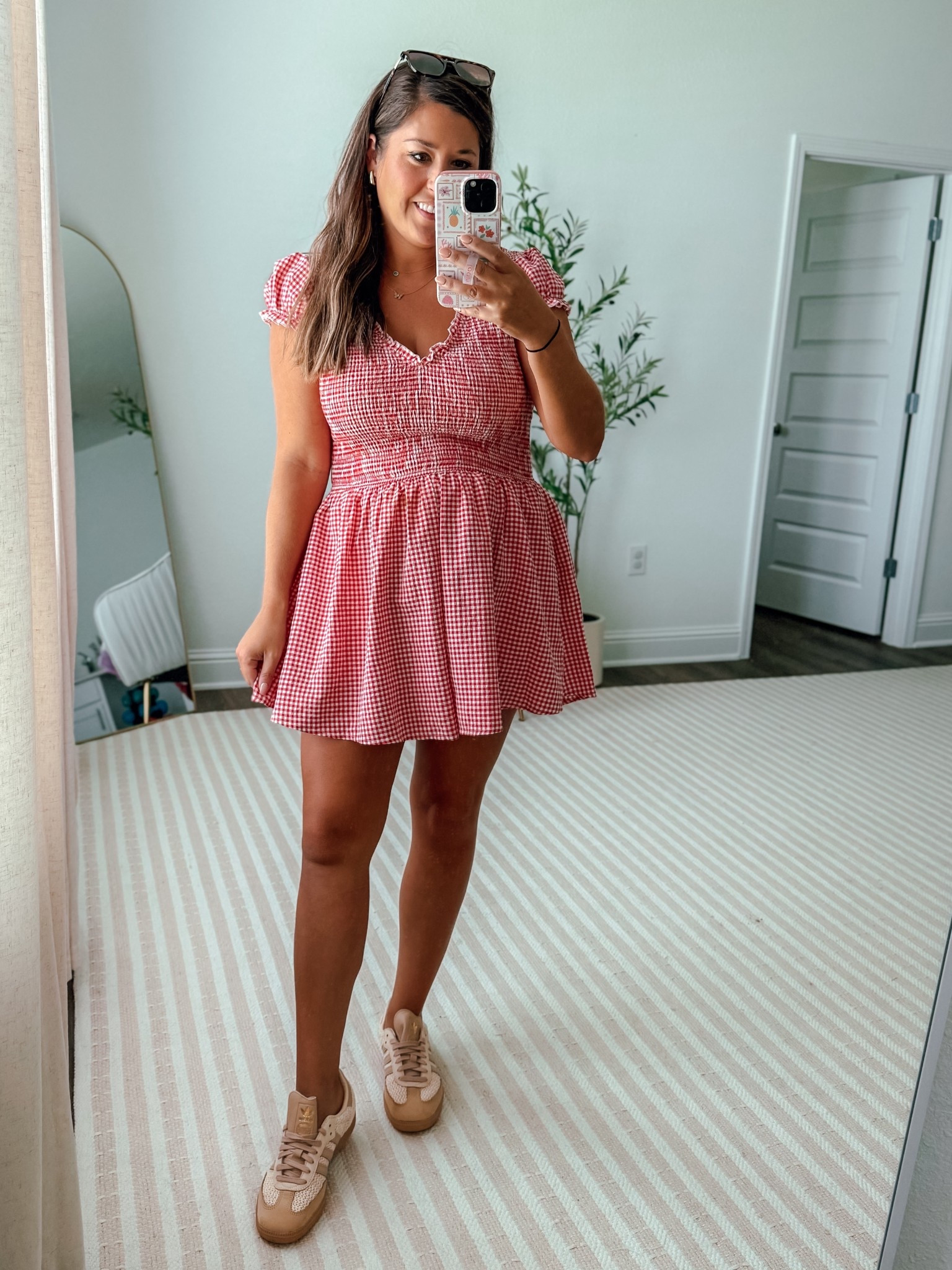 Game day outfit, transitional outfits, gingham romper 

Wearing large 

#LTKSeasonal #LTKStyleTip #LTKFindsUnder50