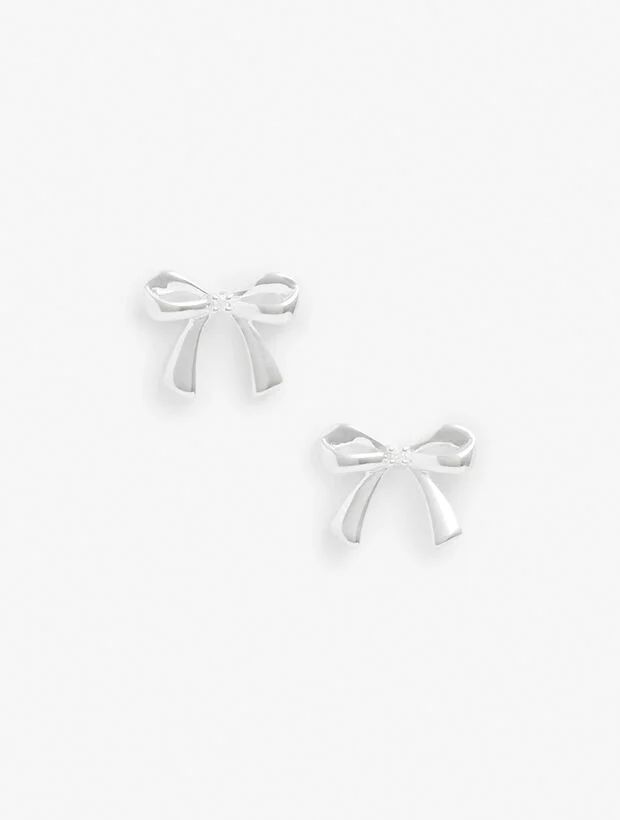 Sterling Silver Bow Stud Earrings | Talbots