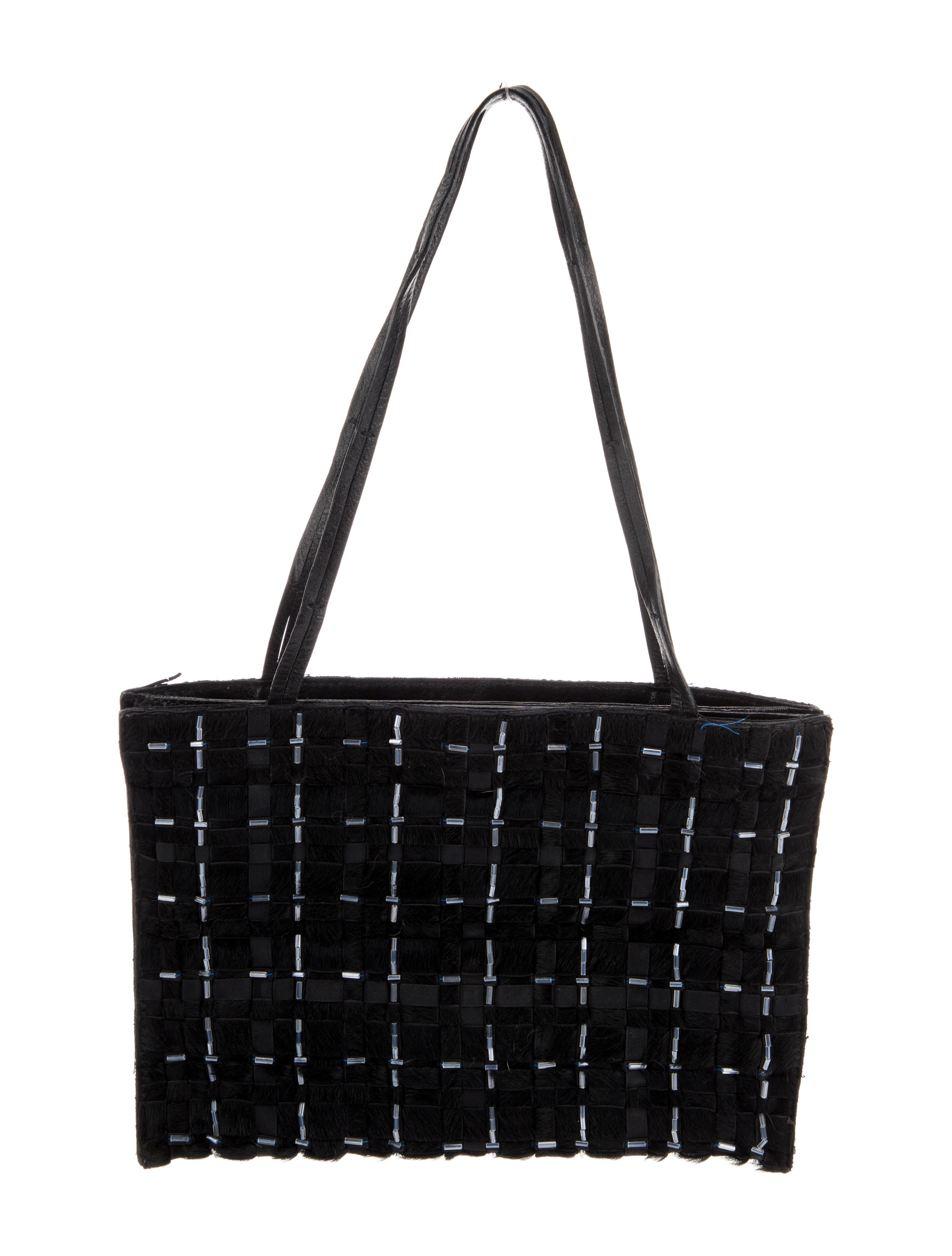 Vintage Intrecciato Ponyhair Beaded Tote Bag | The RealReal