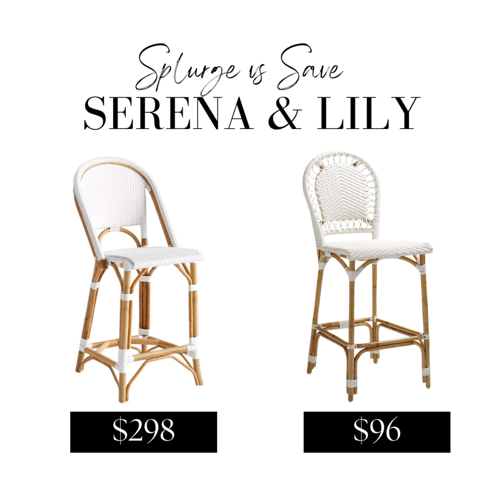 Serena and Lily look for less! Save vs splurge, Serena and Lily counter stools, riviera counter stools similar 

#LTKHome