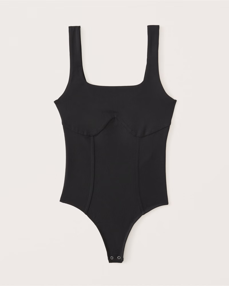 Double-Layered Seamless Fabric Corset Bodysuit | Abercrombie & Fitch (US)