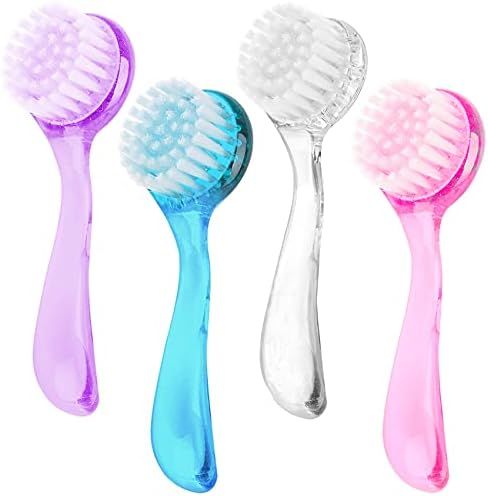 Facial Cleansing Brush, 4 Colors Facial Exfoliating Brush Face Wash Scrub Exfoliator Brush for Makeu | Amazon (US)