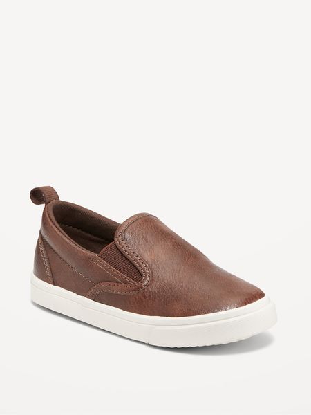 Faux-Leather Slip-On Sneakers for Toddler Boys | Old Navy (US)