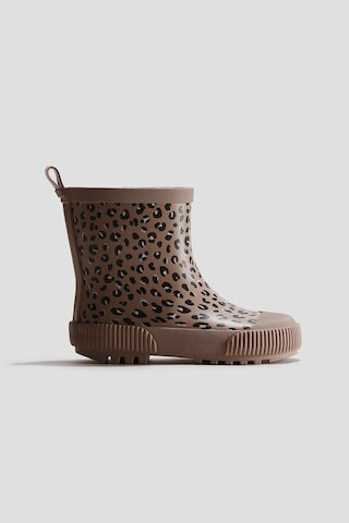 H & M - Gummistiefel mit Fleecefutter - Graubraun/Leopardenmuster | H&M (DE, AT, CH, NL, FI)