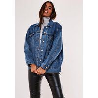 Blue Oversized Denim Jacket | Missguided (US & CA)