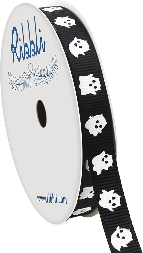 Ribbli Grosgrain Halloween Ribbon,Halloween Ghost Ribbon Use for Craft,Halloween Wrapping,Home De... | Amazon (US)