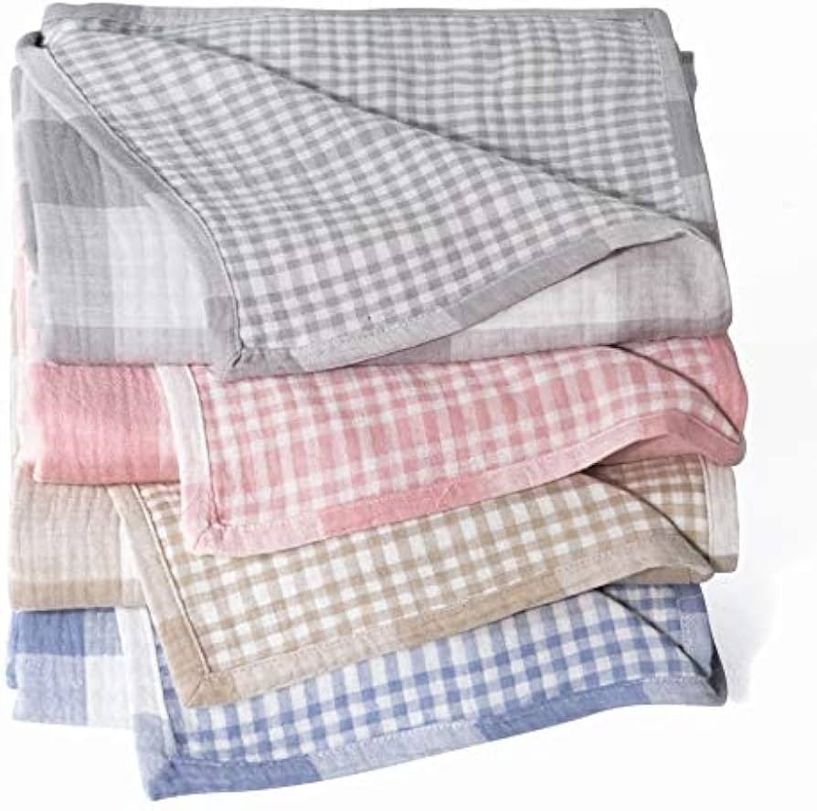 StyleChic Cotton Muslin Throw Blanket with Buffalo Check Pattern, Vintage Indoor and Outdoor Use,... | Amazon (US)