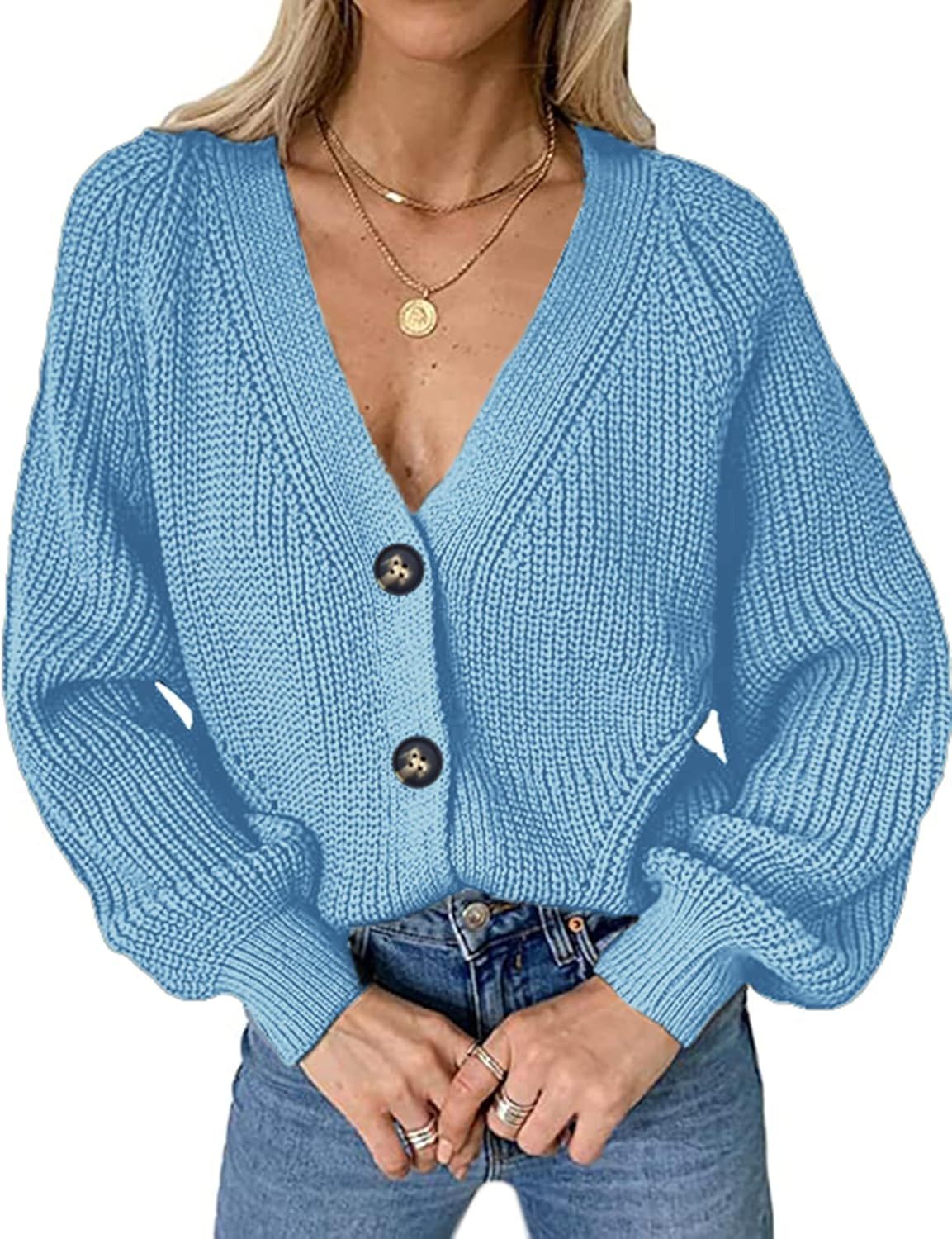 Chigant Women Cardigans Knit Long Sleeve Open Front Sweater Outwear Coat Winter S-XXL | Amazon (US)