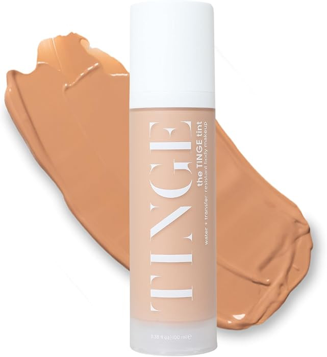 Tinge Body Makeup, Water & Transfer Resistant, Medium Coverage Cream, Lasts Up to 48 Hours, For All Skin Types, Fragrance Free, Vegan, American Made, 3.38 Fl Oz. - Medium Neutral | Amazon (US)