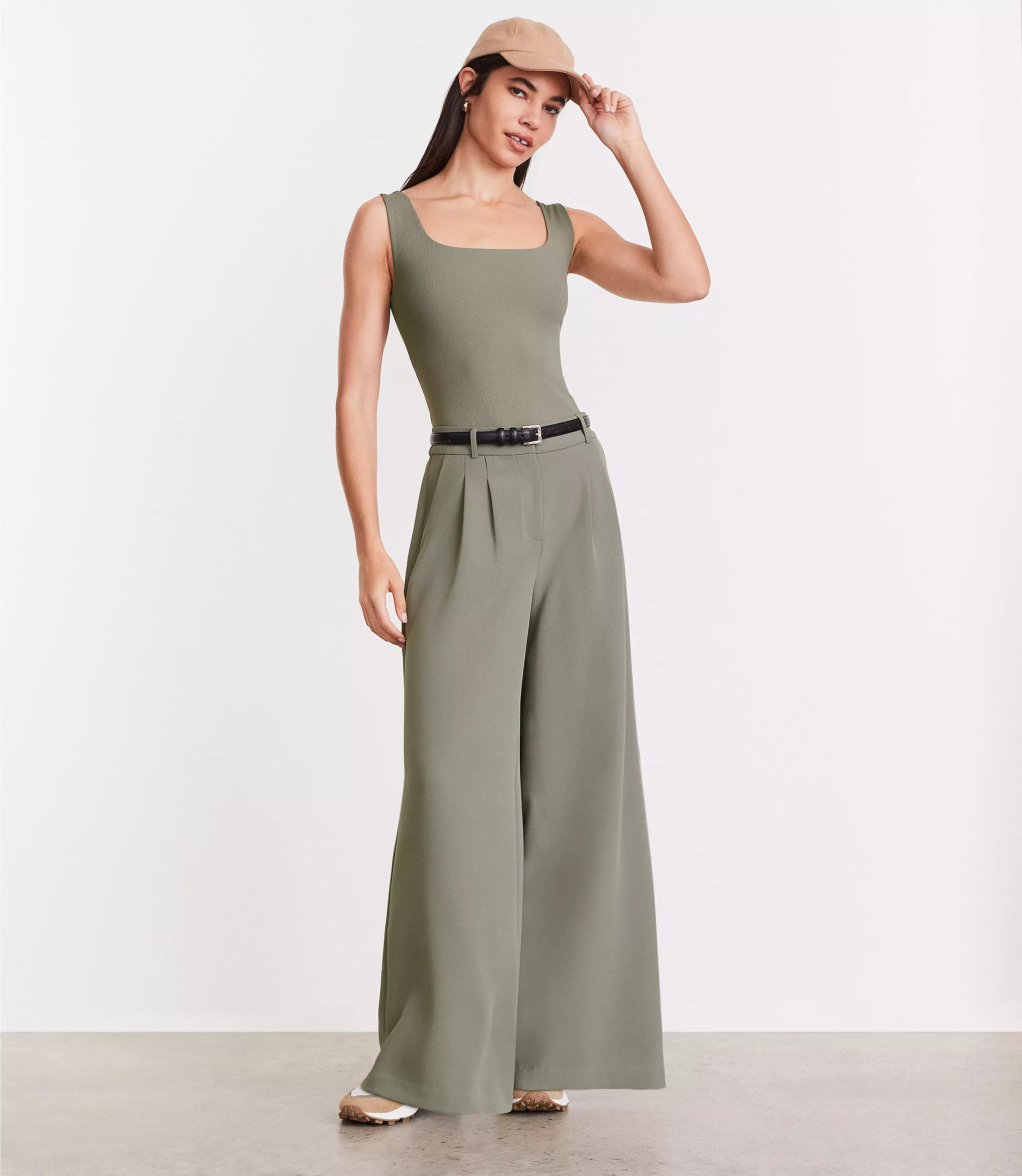 LOFT Versa Ribbed Square Neck Bodysuit | LOFT