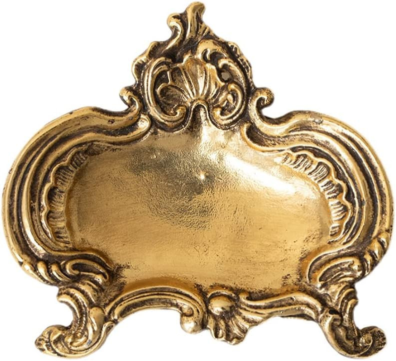 Antique Jewelry Dish,Vintage Gold Jewelry Tray,Trinket Dish Vanity Tray for Dresser,Necklace, Earrings,Rings | Amazon (US)