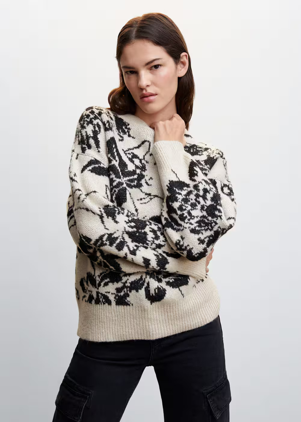 Flowers knit sweater | MANGO (US)