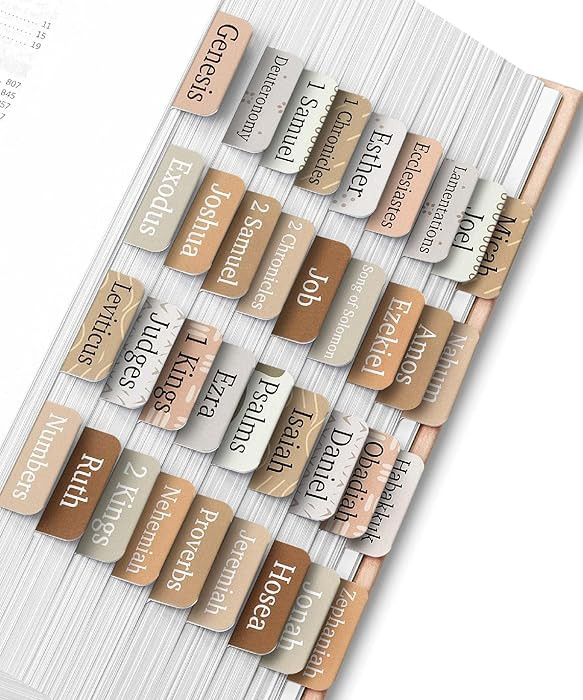 Mr. Pen- Bible Tabs, 75 Tabs, Coffee Palette, Laminated Bible Tabs for Women and Men, Bible Tabs ... | Amazon (US)