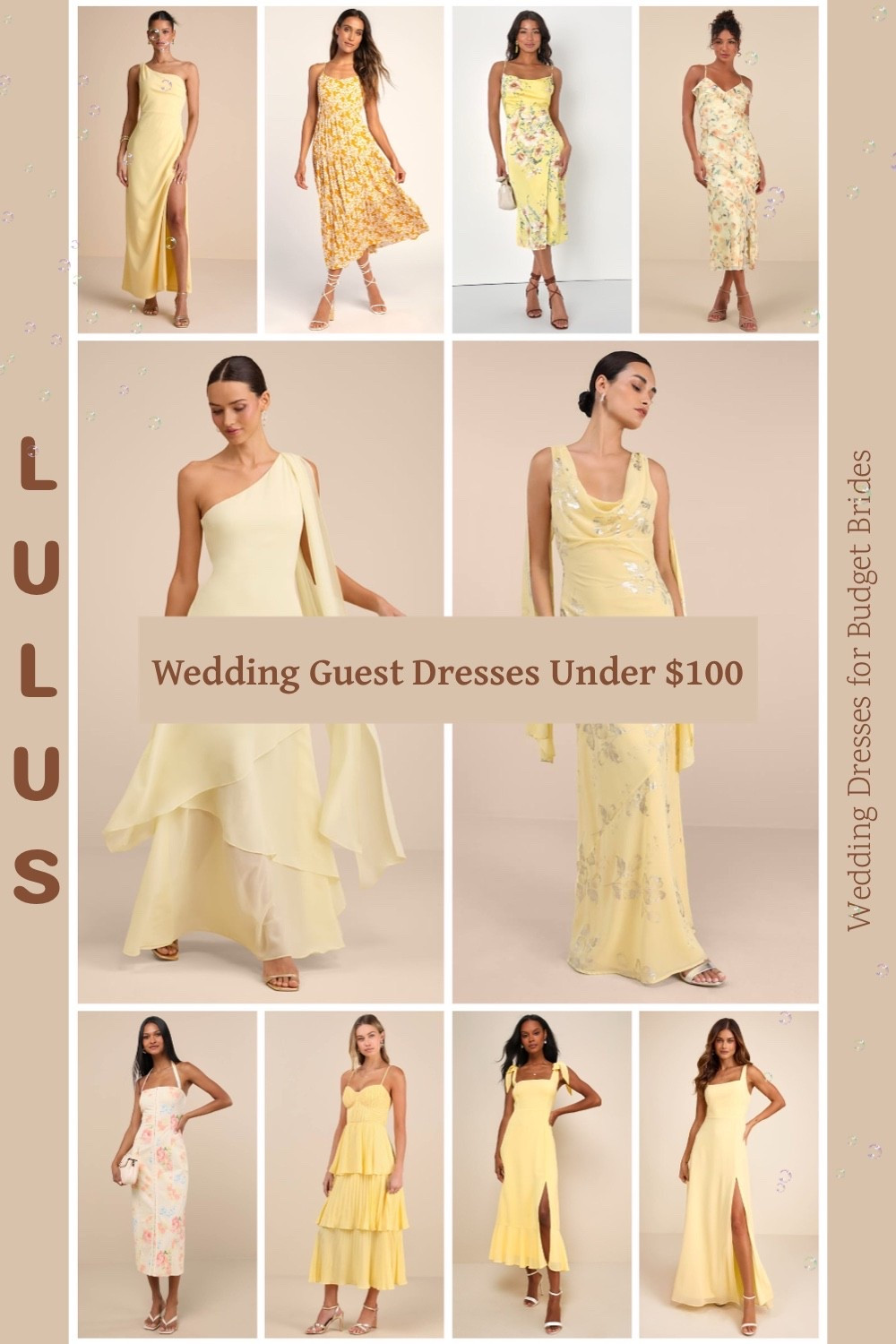 Yellow summer wedding guest dresses at Lulus under $100. 

Summer dresses, wedding guest dress summer, long dresses, cocktail dresses, prom dresses.

#LTKWedding #LTKSeasonal