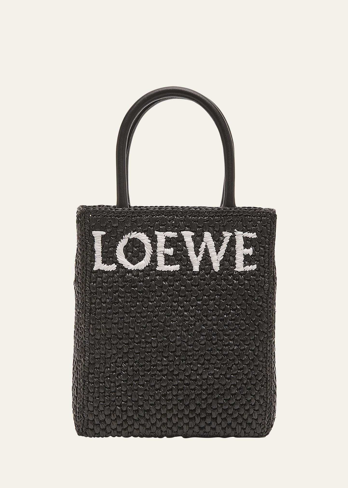 Loewe Logo North-South Raffia Tote Bag | Bergdorf Goodman